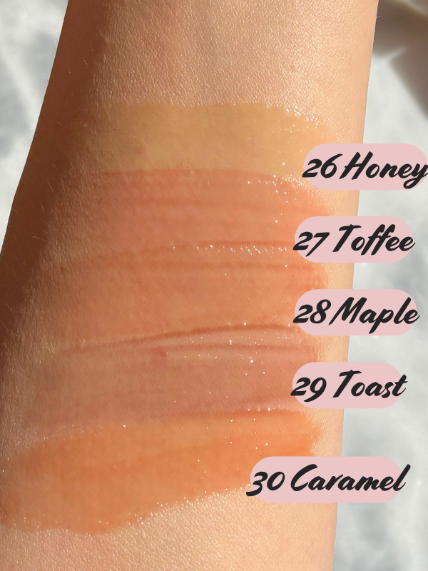 honey'd collection maybelline lifter gloss swatches