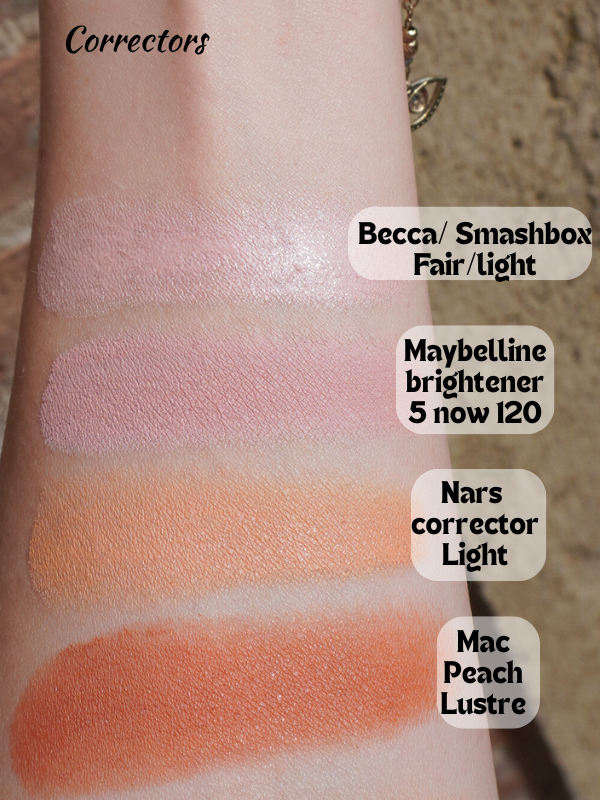 makeup correctors becca smashbox maybelline brightener nars corrector mac prep and prime peach lustre