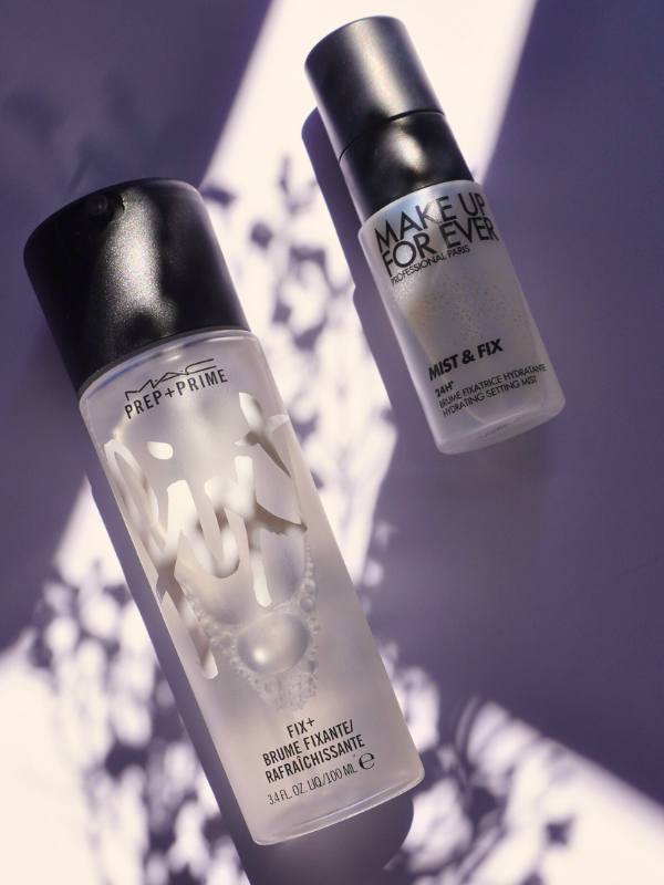 mac fix plus spray and makeup for ever mist and fix spray