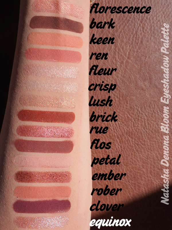 Natasha Denona Bloom eyeshadow palette swatches