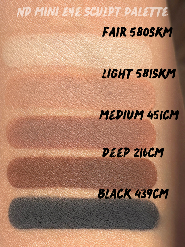 natasha denona mini eye sculpt eyeshadow palette swatches